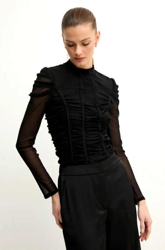 DIANE VON FURSTENBERG Μπλουζάκι DIANE VON FURSTENBERG χρώμα: μαύρο, DVFBL4S005