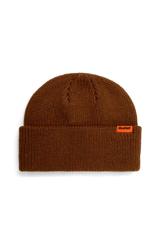 Butter Goods Σκούφος Butter Goods Tall Wharfie Beanie χρώμα: καφέ, BGQ3235803