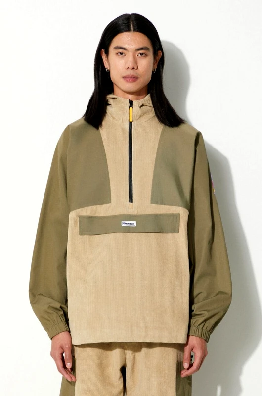 Butter Goods Μπουφάν Butter Goods Terrain Corduroy Jacket χρώμα: πράσινο, BGQ3233101 F3BGQ3233101