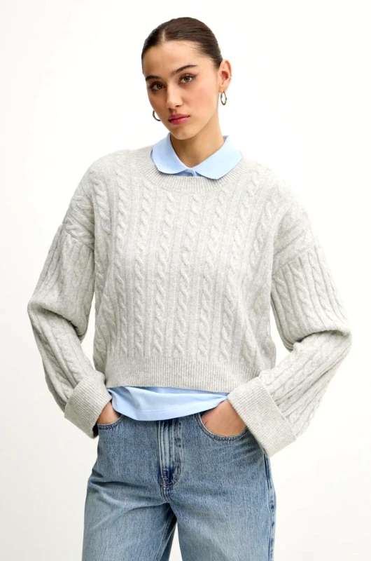 Hollister Co. Πουλόβερ Hollister Co. χρώμα: γκρι, KI350-4274
