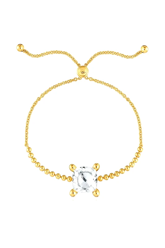 Tous Βραχιόλι από επιχρυσωμένο ασήμι Tous Color White