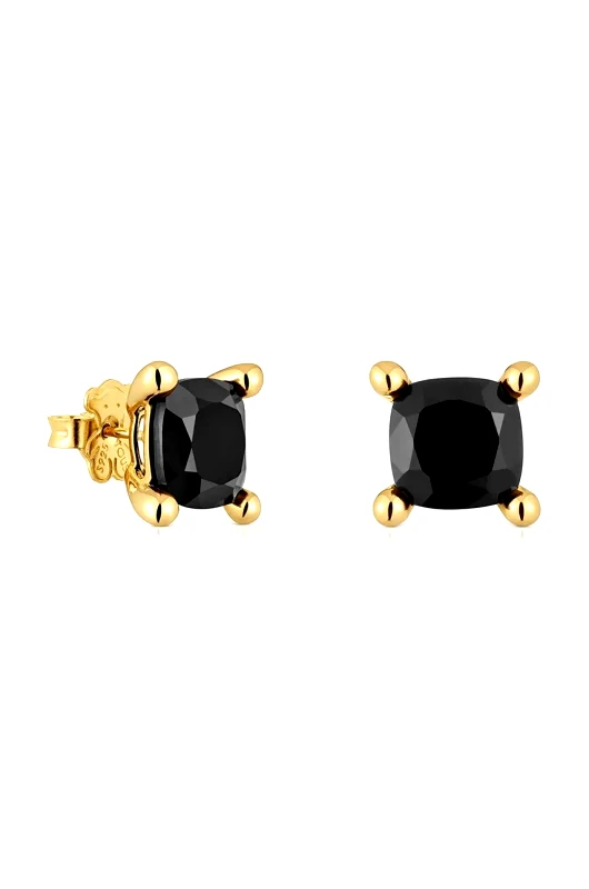 Tous Ασημένια επιχρυσωμένα σκουλαρίκια Tous Color Black 1004222800