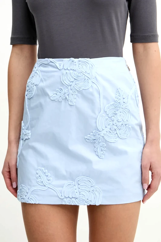 Rotate Βαμβακερή φούστα Rotate χρώμα: μπλε, 1138592322