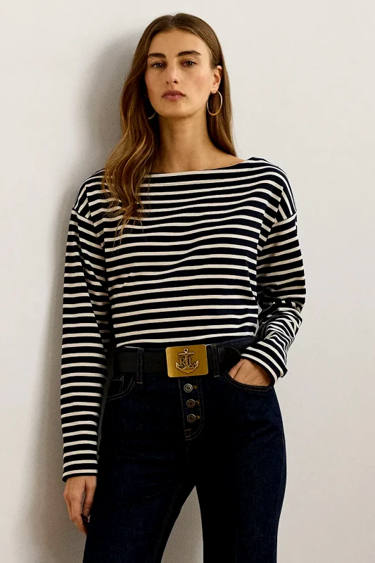 Βαμβακερό πουλόβερ Lauren Ralph Lauren χρώμα: ναυτικό μπλε, 200957604 φωτογραφία