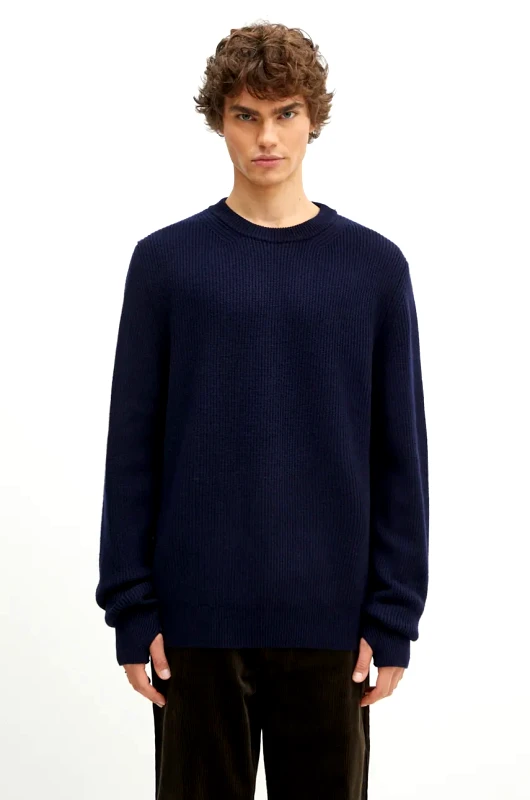 Norse Projects Μάλλινο πουλόβερ Norse Projects Henning Merino Crew ανδρικό, χρώμα: ναυτικό μπλε, N45.0561.7004