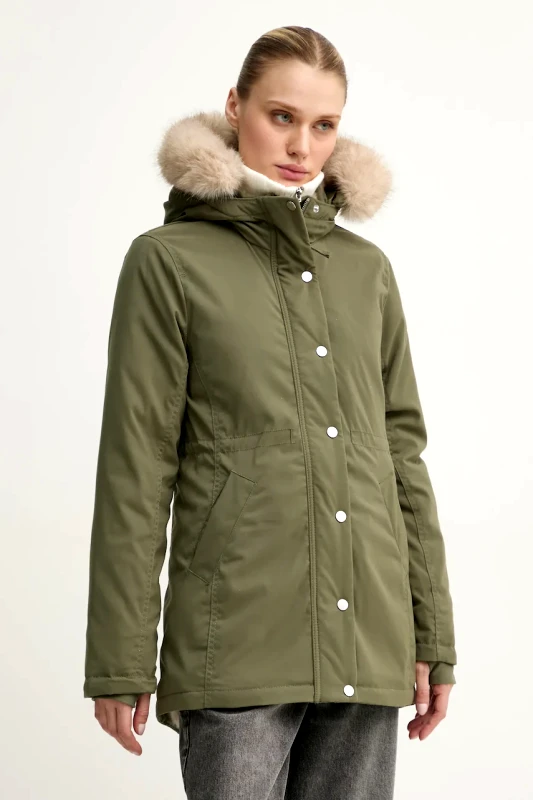 Hollister Co. Μπουφάν Hollister Co. χρώμα: πράσινο, KI344-4506