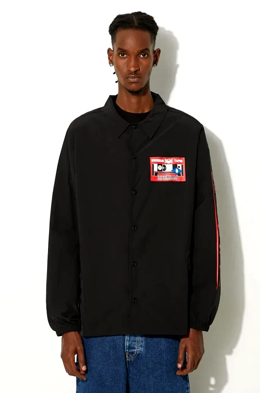 Icecream Μπουφάν ICECREAM Ictv Coach Jacket χρώμα: μαύρο, IC24305