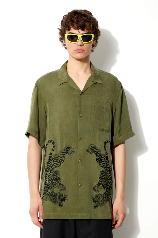 Maharishi Πουκάμισο Maharishi Take Tora χρώμα: πράσινο, 5100.OLIVE