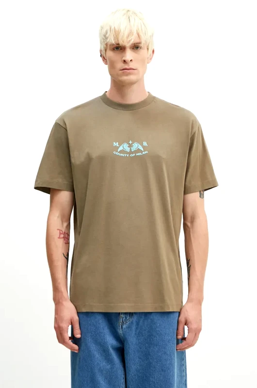 Marcelo Burlon Βαμβακερό μπλουζάκι Marcelo Burlon Vintage Logo Basic Tee ανδρικό, χρώμα: πράσινο, CMAA056F24JER0066E4D