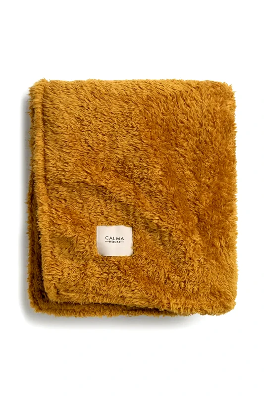 Calma House Ριχτάρι Calma House Tedy 120 x 180 cm χρώμα: κίτρινο