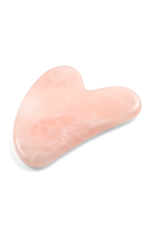 Zoë Ayla Πλάκα μασάζ προσώπου Zoë Ayla Rose Quartz Gua Sha χρώμα: ροζ, 0