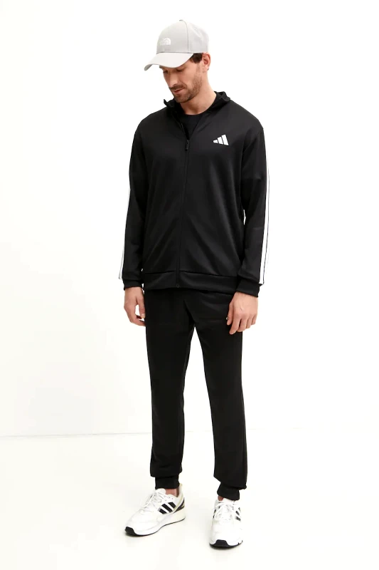 adidas Φόρμα adidas 3S FT TT TS χρώμα: μαύρο, JC5375