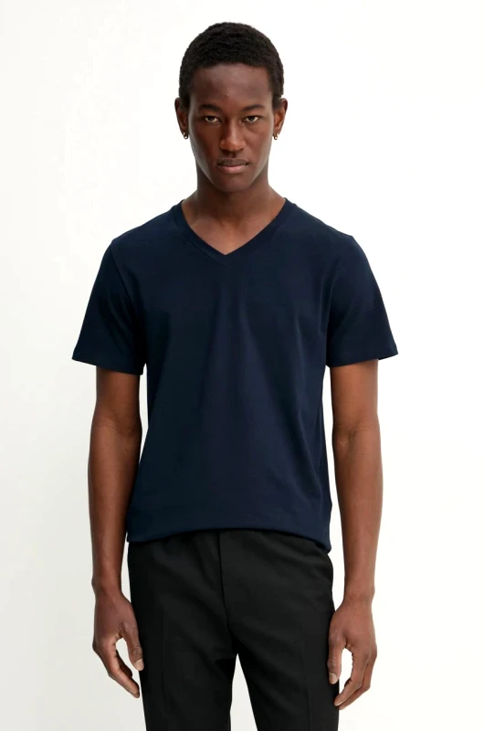 Filippa K Μπλουζάκι Filippa K χρώμα: ναυτικό μπλε, 28908