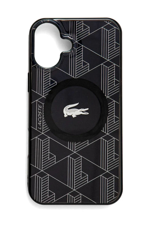 Lacoste Θήκη κινητού Lacoste iPhone 16 Plus 6.7 χρώμα: μαύρο, LCHMP16MUBSK