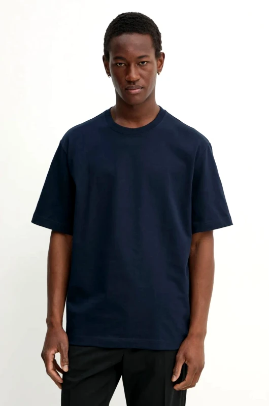 Filippa K Βαμβακερό μπλουζάκι Filippa K ανδρικό, χρώμα: ναυτικό μπλε, 29040