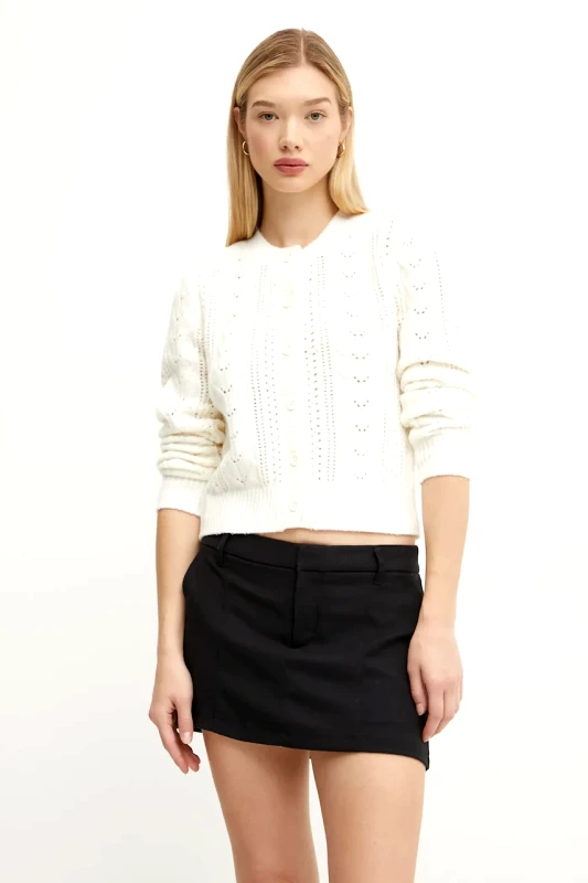 Hollister Co. Πλεκτή ζακέτα Hollister Co. χρώμα: μπεζ, KI350-4253