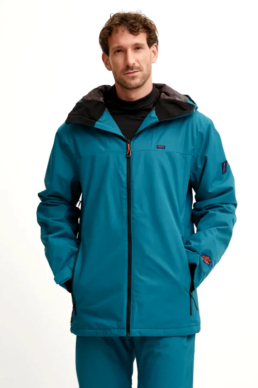 Rip Curl Μπουφάν Rip Curl Anti-Series Notch χρώμα: τιρκουάζ, 00HMOU