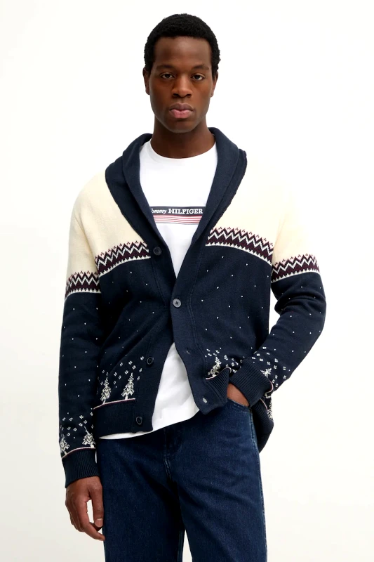 Lindbergh Πλεκτή ζακέτα Lindbergh χρώμα: ναυτικό μπλε, 30-805059