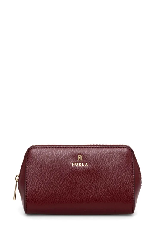 Furla Δερμάτινη τσάντα καλλυντικών Furla χρώμα: μπορντό, WE00449 ARE000 26700