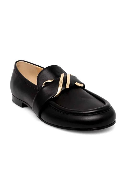 Proenza Schouler Δερμάτινα μοκασίνια Proenza Schouler Monogram χρώμα: μαύρο, PS42231A