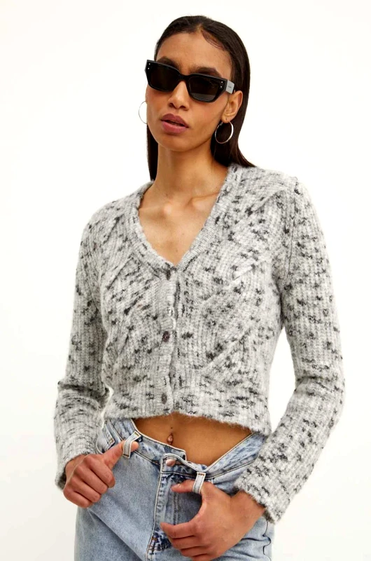 Moschino Jeans Ζακέτα από μίγμα μαλλιού Moschino Jeans χρώμα: γκρι, 0904.8202