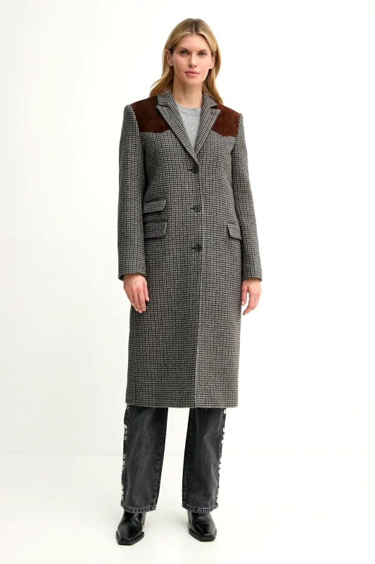 The Kooples Παλτό The Kooples χρώμα: γκρι, FMAN29002K