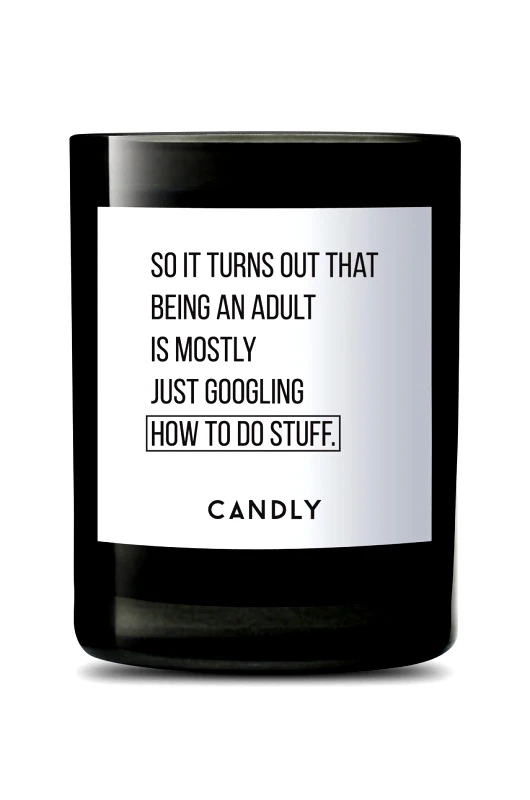 Candly Candly - Αρωματικό κερί σόγιας So it turns out that being an adult is mostly just googling hot to do stuff