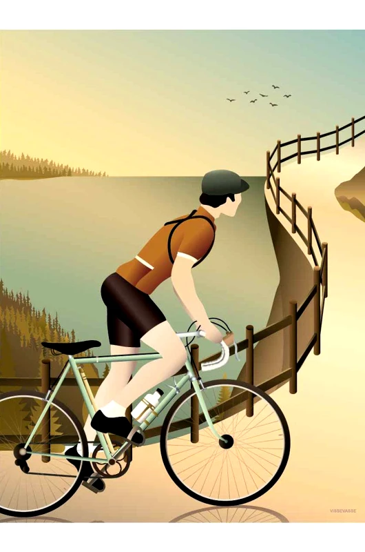 Vissevasse Vissevasse Αφίσα Cycling The Hulls 50x70 cm