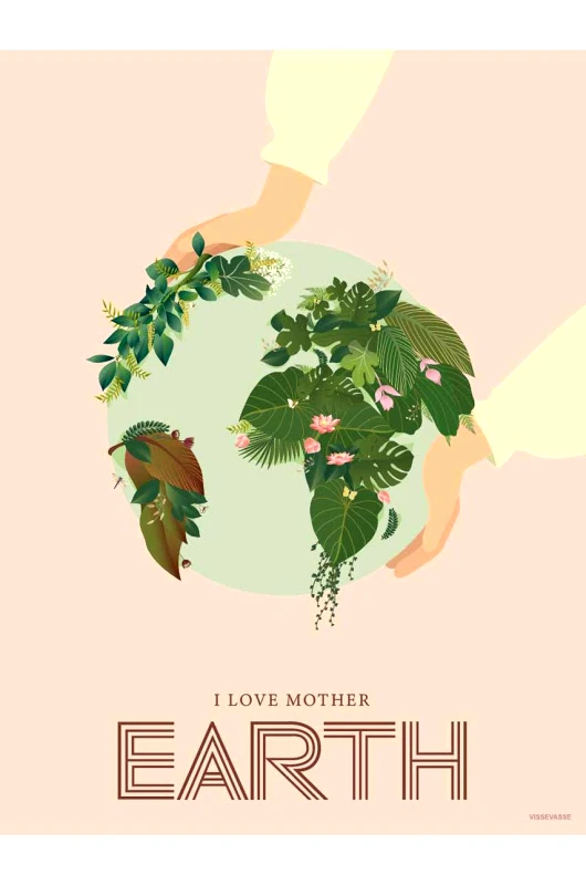 Vissevasse Vissevasse Αφίσα I Love Mother Earth 50x70 cm
