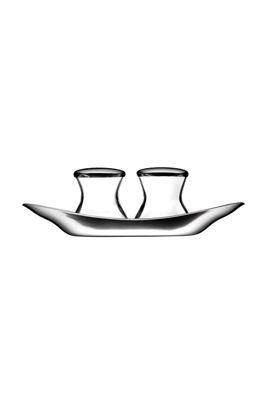 WMF WMF Αλατιέρα και πιπεριέρα με πιατάκι Wagenfeld