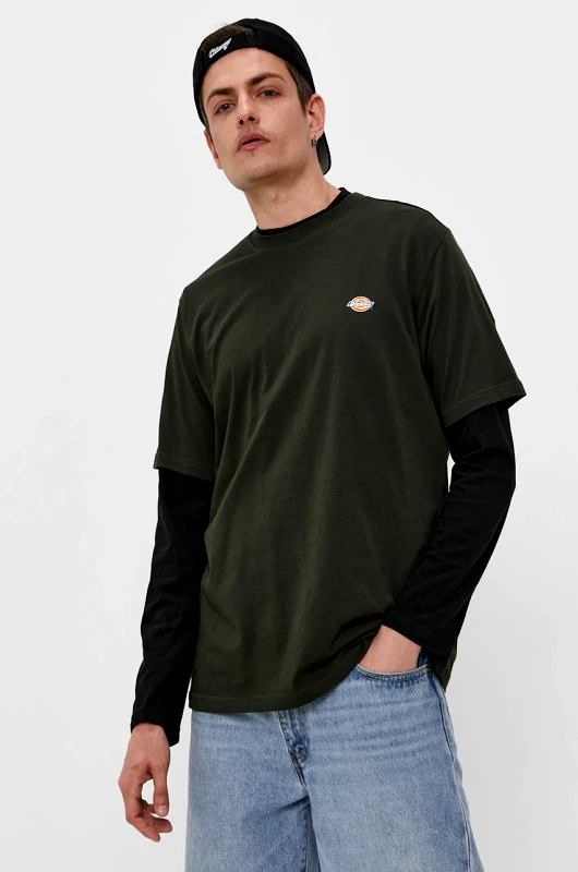 Μπλουζάκι Dickies ανδρικό, χρώμα: πράσινο φωτογραφία