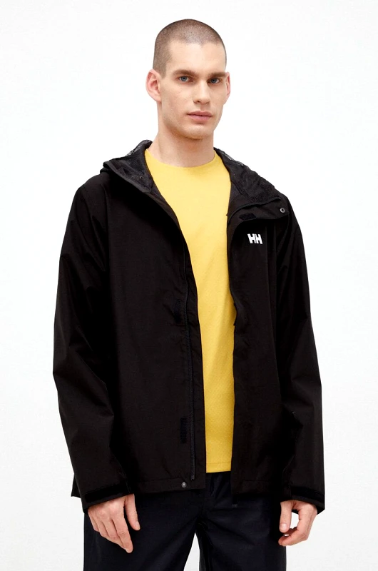 Helly Hansen Αδιάβροχο μπουφάν Helly Hansen Portland ανδρικό, χρώμα: μαύρο