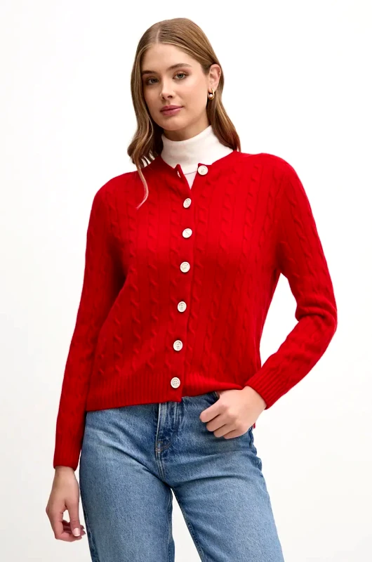 Barbour Μάλλινη ζακέτα Barbour Barbour x Alexa Chung χρώμα: κόκκινο, LKN1608