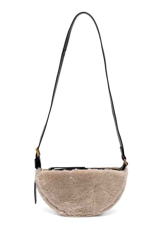 AllSaints Τσάντα AllSaints HALF MOON χρώμα: γκρι, W047XB