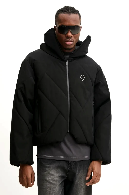 A-COLD-WALL* Μπουφάν A-COLD-WALL* Shiro Hooded Puffer Jacket χρώμα: μαύρο, ACWMO261
