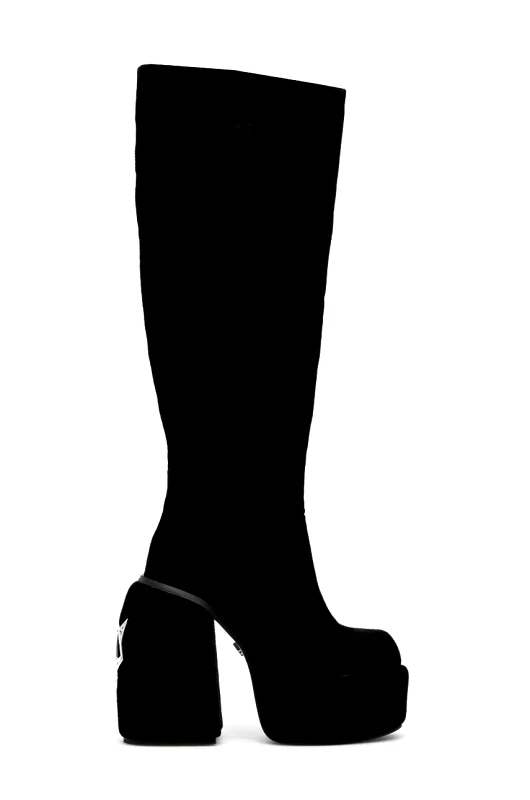 Naked Wolfe Μπότες Naked Wolfe Space χρώμα: μαύρο, Space Black Kid Suede