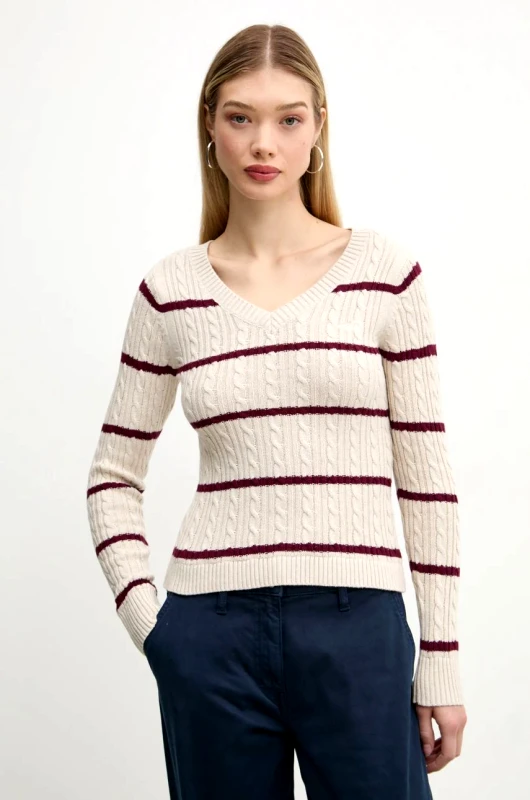Hollister Co. Πουλόβερ Hollister Co. χρώμα: μπεζ, KI350-4261