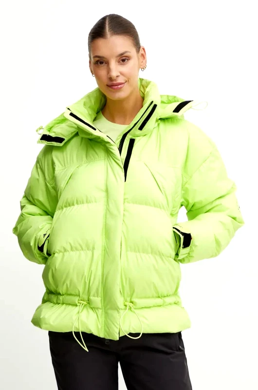 adidas by Stella McCartney Μπουφάν adidas by Stella McCartney χρώμα: πράσινο, IW3845