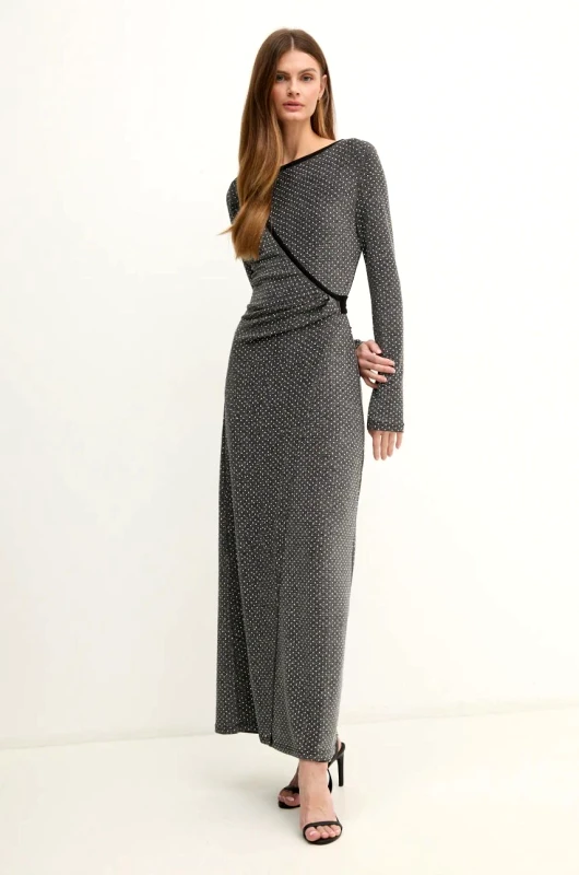 DIANE VON FURSTENBERG Φόρεμα DIANE VON FURSTENBERG χρώμα: γκρι, DVFDW4S011