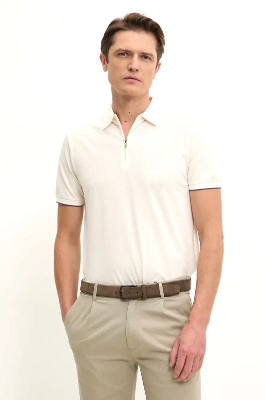 Hackett London Βαμβακερό μπλουζάκι πόλο Hackett London χρώμα: μπεζ, HM563379