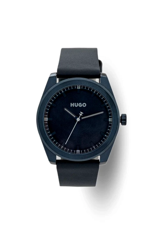 HUGO Ρολόι HUGO χρώμα: ναυτικό μπλε, 1530352