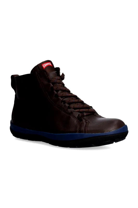 Camper Δερμάτινα ελαφριά παπούτσια Camper Peu Pista GM χρώμα: καφέ, K300287-027