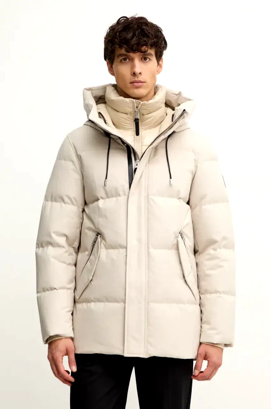 Mackage Μπουφάν με επένδυση από πούπουλα MACKAGE ανδρικό, χρώμα: μπεζ, GRAYDON