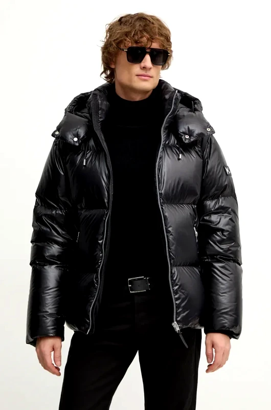 Mackage Μπουφάν με επένδυση από πούπουλα MACKAGE ανδρικό, χρώμα: μαύρο, KENT-Z