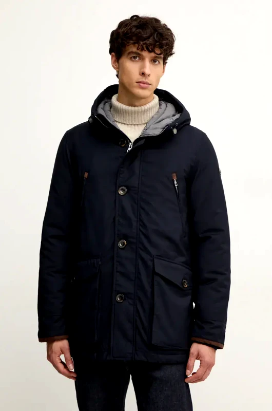 Hackett London Eπανωφόρι Hackett London χρώμα: ναυτικό μπλε, HM403226