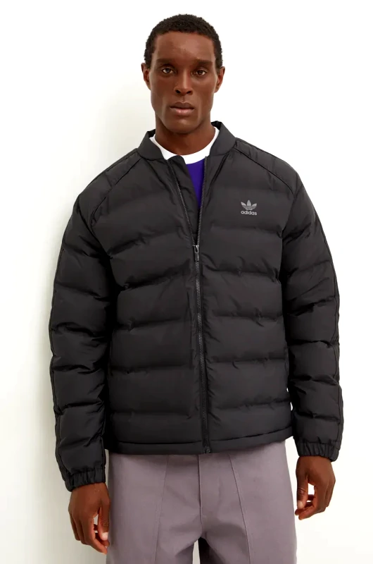 adidas Originals Μπουφάν adidas Originals SST Down Jacket χρώμα: μαύρο, IZ1841
