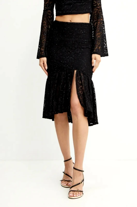 Guess Φούστα Guess DOMINIQUE χρώμα: μαύρο, W4BD86 KCG90