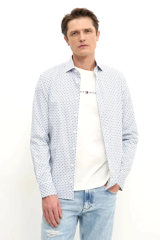 Hackett London Πουκάμισο Hackett London χρώμα: άσπρο, HM3010132