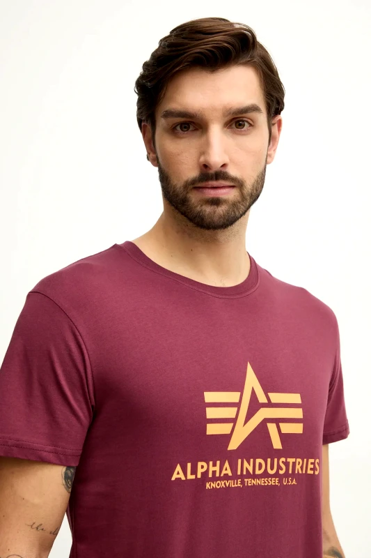 Alpha Industries Βαμβακερό μπλουζάκι Alpha Industries χρώμα κόκκινο 100501.184