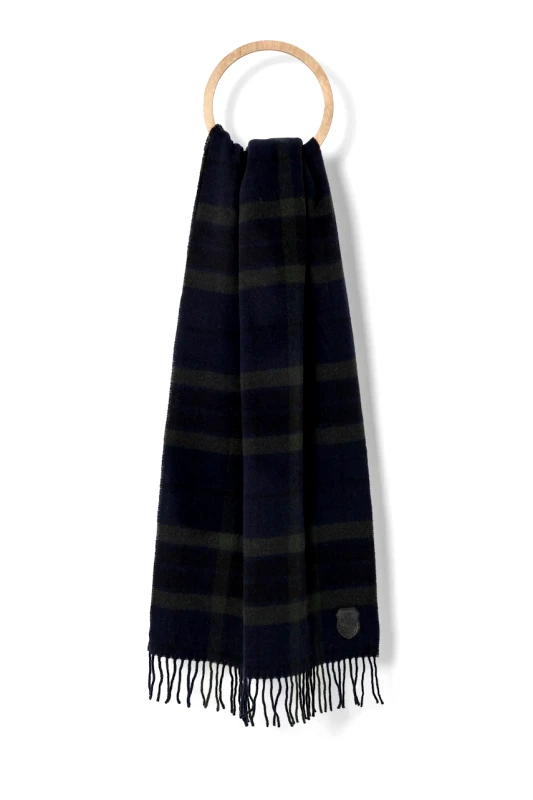 The Kooples Μάλλινο κασκόλ The Kooples χρώμα: ναυτικό μπλε, AMEC29007K